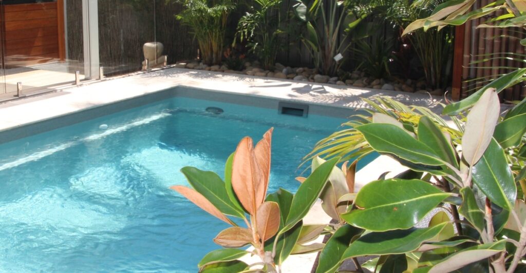 Beautiful backyard swimming pool